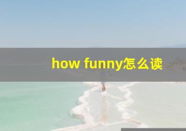 how funny怎么读